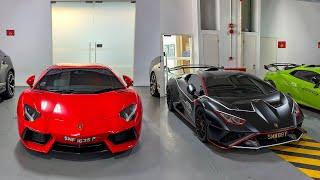 Rosso Mars Lamborghini Aventador and STO with “63” Livery