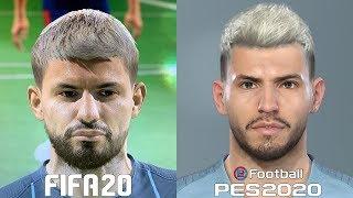 FIFA 20 vs PES 2020 FACE COMPARISON