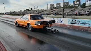 Steven Leerentveld Racing Street Outlaws NYSO Mustang winning at Bradenton raceway florida