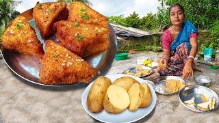 ১টা আলু দিয়ে 10 মিনিটে তৈরি দারুন মুচমুচে নাস্তা রেসিপি│crispy potato snacks recipe│bengali recipe