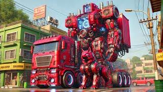 Pertama Di YouTube !!!! Truk Oleng Berubah Menjadi Robot Transformers,Optimus Prime,Bumblebee.