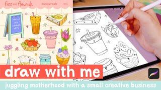  draw with me on procreate ️ how to balance a small business as a busy mum