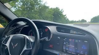 C7 Grand Sport Corvette Launch Control  take off, 7 speed manual.