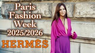  Paris Street Fashion: How Fashion Icons Wear Hermès during Paris Fashion Week FW2025