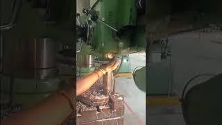 #Flange drilling 30mm plate #Radial drill machine #hmt machine #workshop