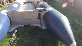 How to set up/install the transducer with railblaza mounts onto a inflatable boat/sib part 2