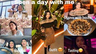 Spend a day with me(grwm,dinner with bestie,outfit) يوم من حياتي️تجهزو معايا باش نتعشاو على برا