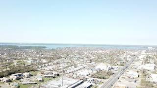 View from drone over Lynn Haven, Florida after Hurricane Michael.