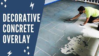 Resurfacing a Concrete Patio with a Faux Slate Overlay - Full Tutorial