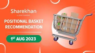 Positional Portfolio Basket for Short Term Investments | 1st August | Sharekhan