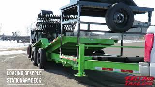 Transporting Skid Steer Attachments Simplified with Attachment Rack - Felling Trailers