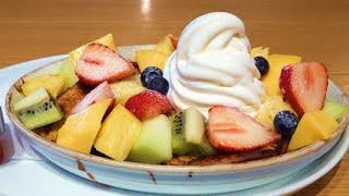Japanese Authentic Food  - Fig Puffed Ice Cream-  Tokyo, Japan