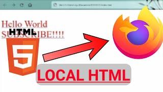 How to use Local HTML as New Tab on Firefox - 2023