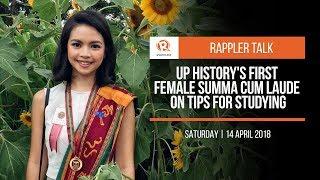 Rappler Talk: UP History's first female summa cum laude  on tips for studying