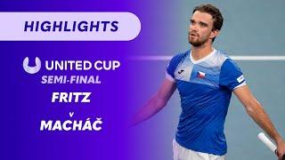 Taylor Fritz (USA) v Tomáš Macháč (CZE) - United Cup Highlights | Wide World of Sports