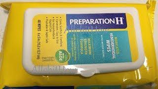 MEDICINE #3 - PREPARATION H - Medicated Hemorrhoidal Wipes Witch Hazel Max Strength Formula Aloe 48