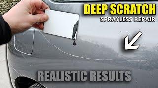 DEEP Scratches? Keyed? REALISTIC Money Saving Method!!! Paint Scratch Repair!