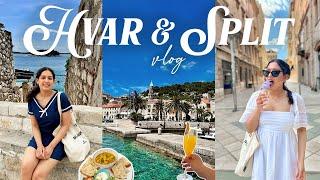 CROATIA TRAVEL VLOG 4 days in Hvar & Split | exploring local beaches, restaurant recommendations
