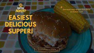 Easy Shredded BBQ Chicken Sandwiches Recipe | Simple Supper