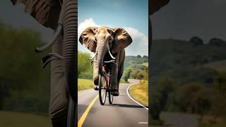 elephant in cycle omg #omg #ytshorts #viralvideo #beautiful #kids #kidsvideo #kitten