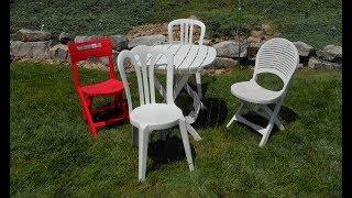 4 Different Resin Cafe Chairs