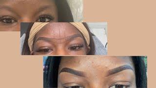 MICROSHADING | OMBRE POWDER EYEBROWS ON DARK SKIN | MY EXPERIENCE & HEALING PROCESS