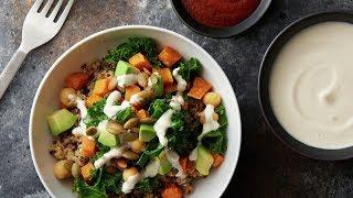 Quinoa Harvest Bowl with Tahini Yogurt Sauce