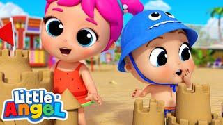 Fun at the Beach Song | Little Angel | Life at Sea | Kids Ocean Learning | Toddler Show