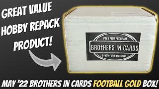 GREAT VALUE HOBBY REPACK! / Brothers In Cards Football Gold Box May