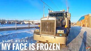 MY FACE IS FROZEN | My Trucking Life | Vlog #3254