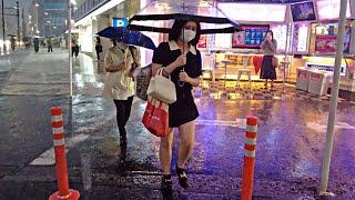 Tokyo's Cute Town Under Real HEAVY Rain