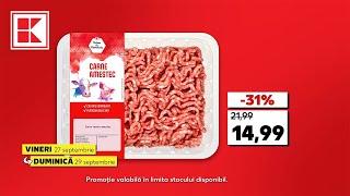 Oferta Kaufland din 27 - 29 septembrie: mere, carne tocată, pulpe de pui și crenwurști