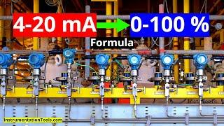 4-20 mA into 0-100 % Calculation Formula - Instrumentation Tutorials