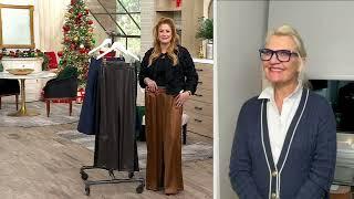 Isaac Mizrahi Live! Always Isaac Knit Satin Wide Leg Pants on QVC