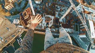 Hanging ONE HANDED From100 Meter Crane 