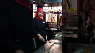 The amazing acrobatic chef of Teppanyaki Restaurant of Costa Pacifica.