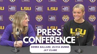 LSU Gymnastics Media Session (March 11, 2024) | Sierra Ballard, Olivia Dunne, Jay Clark