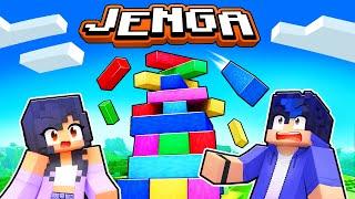 The BIGGEST game of JENGA in Minecraft!