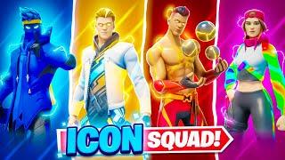 World's First FORTNITE ICON SQUAD ft. Ninja, Loserfruit & Grefg