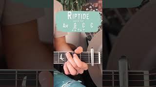 Riptide Vance Joy Guitar Lesson // Riptide Guitar Tutorial #Shorts