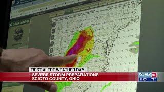 Severe storm preparations underway in Scioto County, Ohio