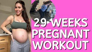 At Home Glute and Full Body Workout at 29 Weeks Pregnant