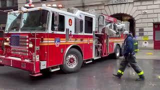 FDNY RESPONDING COMPILATION 131 FULL OF BLAZING SIRENS & LOUD AIR HORNS THROUGHOUT NEW YORK CITY.