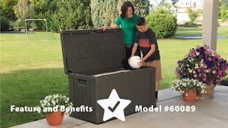 Lifetime Heavy-Duty Outdoor Storage Deck Box | Model 60089 | Features & Benefits Video