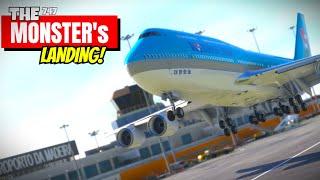 KOREAN AIR'S MONSTER BOEING 747 LANDING AT MADEIRA AIRPORT!