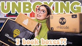 MASSIVE book box unboxing haul | owlcrate, fairyloot, illumicrate, owlcrate jr 