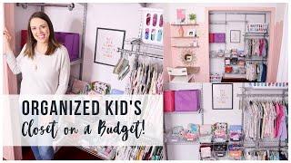 Organized kid's closet on a budget