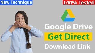 How to Create Direct Download Link From Google Drive | Convert g drive share link into download link