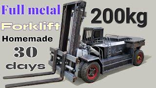 homemade forklift | in 30 days, full video, full metal | rc action homemade