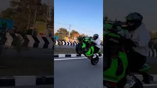 Jannu Stuntz Kawasaki ZX10R Wheelie flyby  | Jannu ridee WhatsApp status ️ #shorts #reels